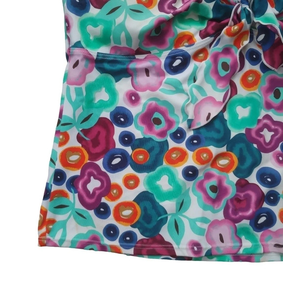 Baltex Abstract Floral Tankini/Swim Top  16 - Picture 4 of 8